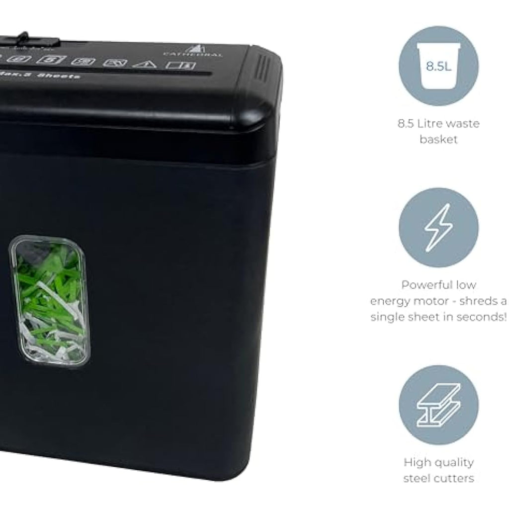 Cathedral P3 Cross Cut Paper Shredder with 8.5L Bin |