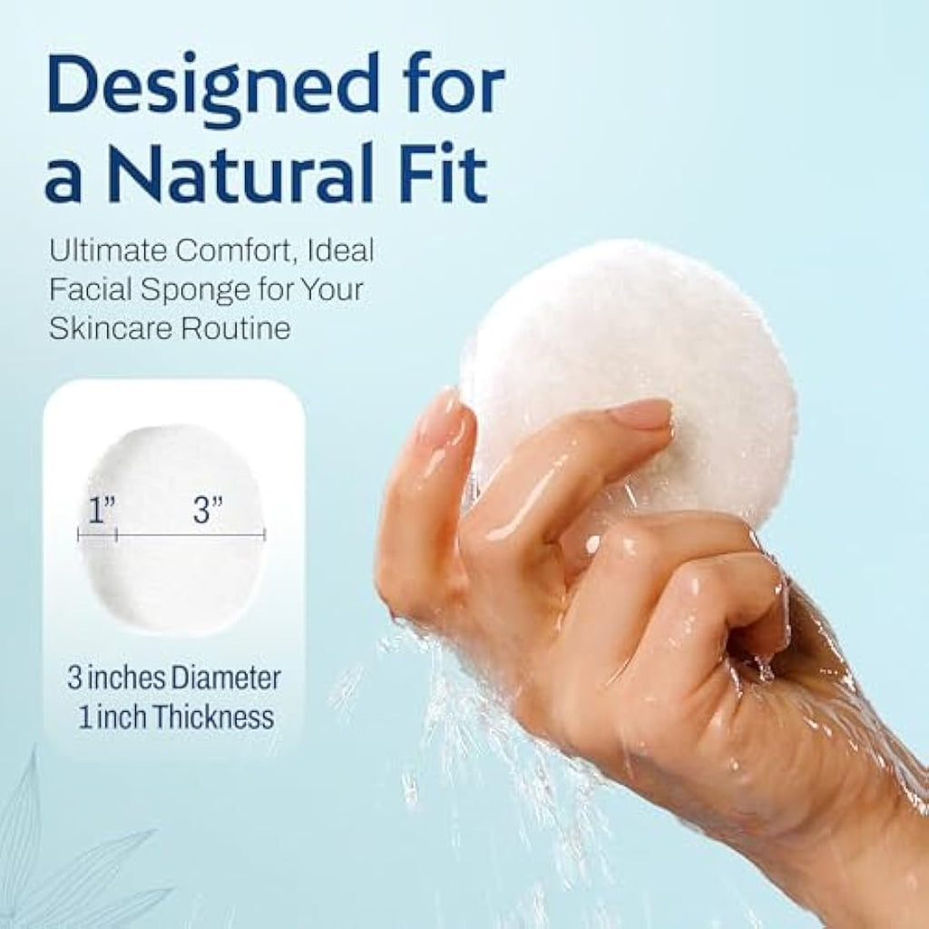 HartFelt Facial Sponges – Reusable Exfoliating Face Scrubber, 2 Pack