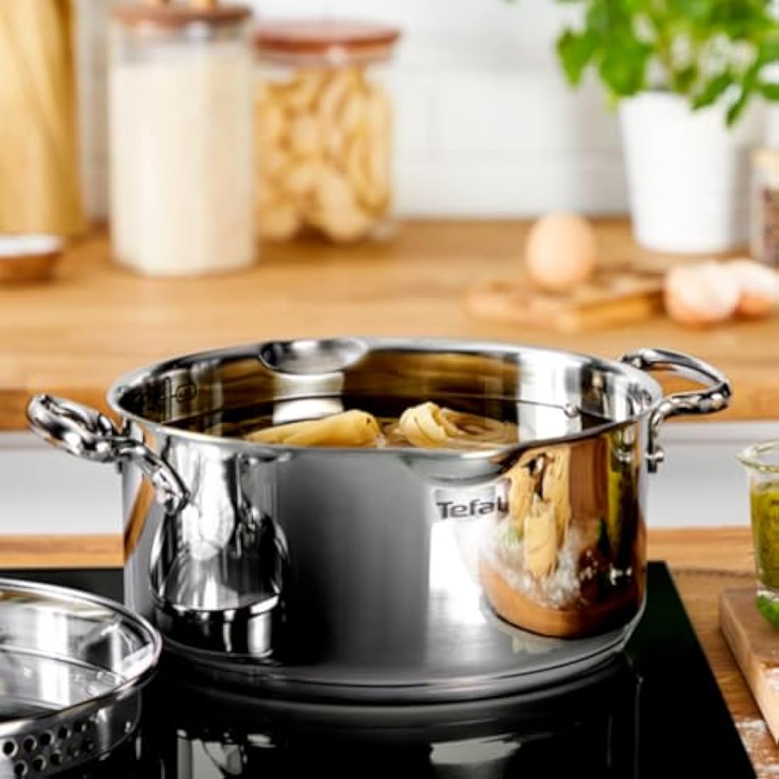Tefal Duetto Cooking Pot – 24 cm Stainless Steel Induction Cookware
