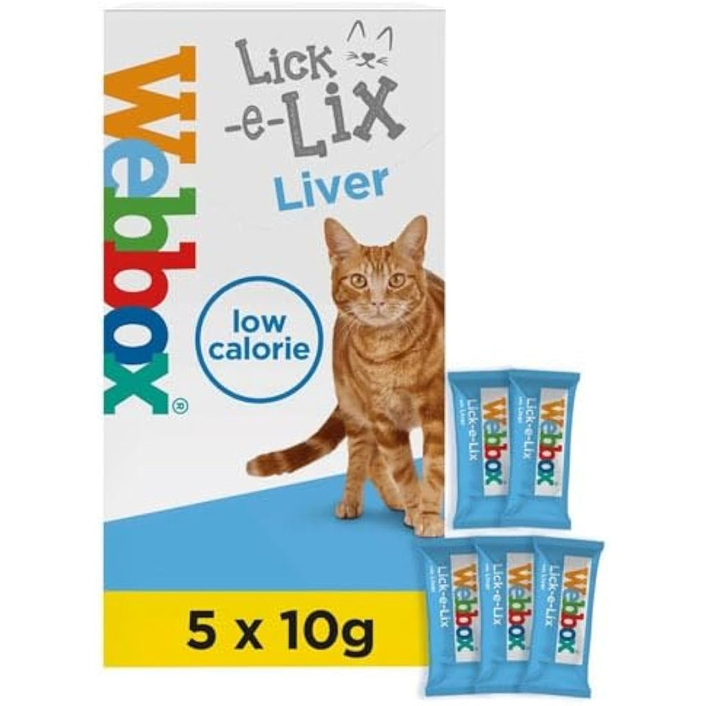 Webbox Lick-e-Lix Cat Treats Variety Pack - 17 Cases of 5x15g Sticks