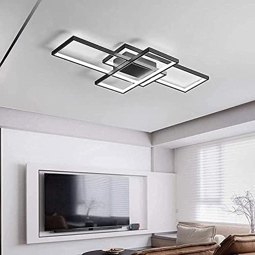 Modern LED Ceiling Light | 50W Dimmable Square Lamp with Remote