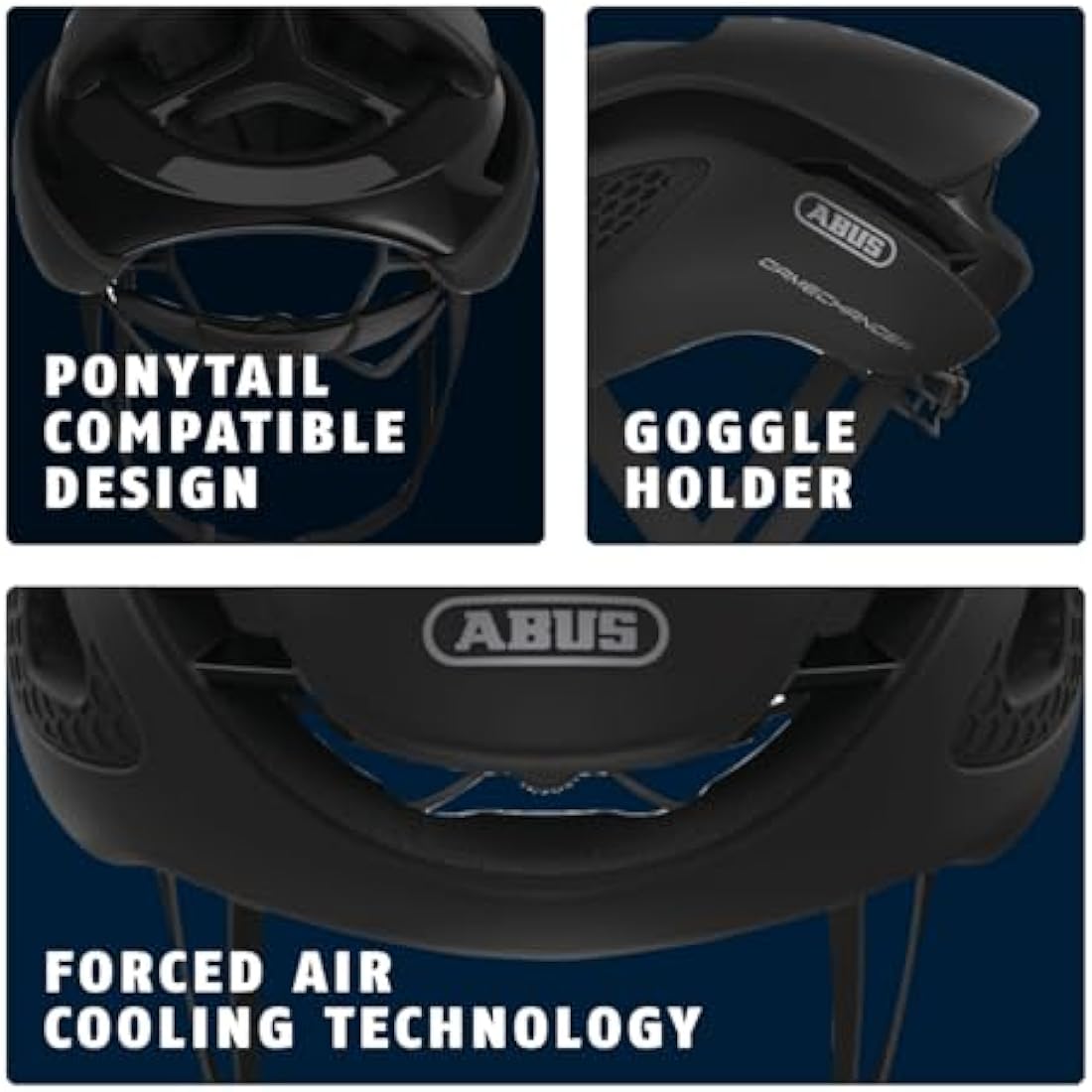ABUS GameChanger Aerodynamic Racing Bike Helmet – Black, Size S