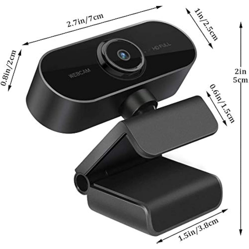 1080P Full HD Webcam with Privacy Cover and Tripod