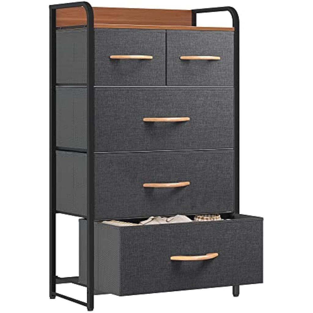 YITAHOME 5-Drawer Fabric Dresser | Metal Frame Storage Organizer