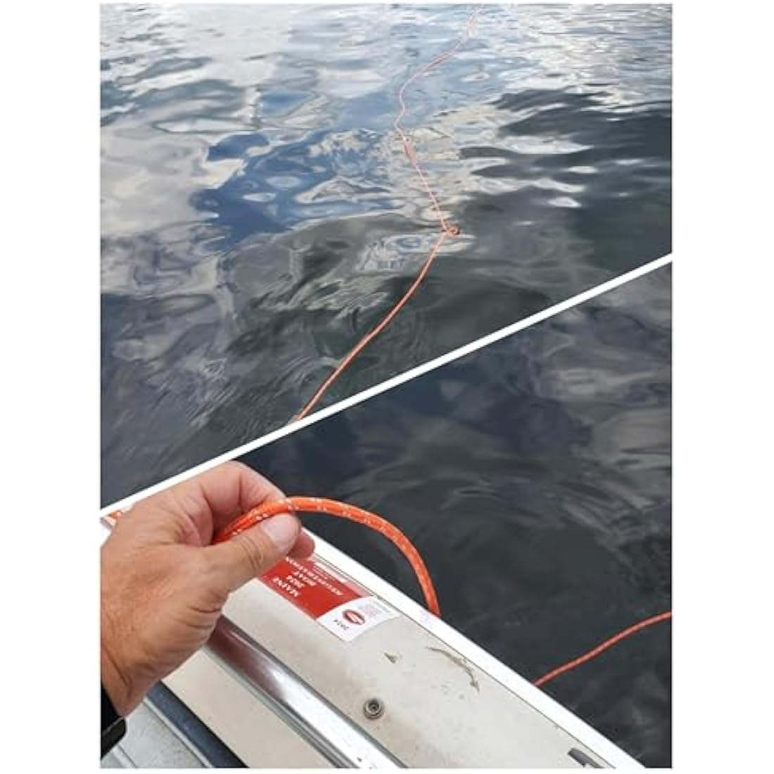 NorthPada 10mm x 30m Reflective Floating Marine Rope | Black Nylon Cord