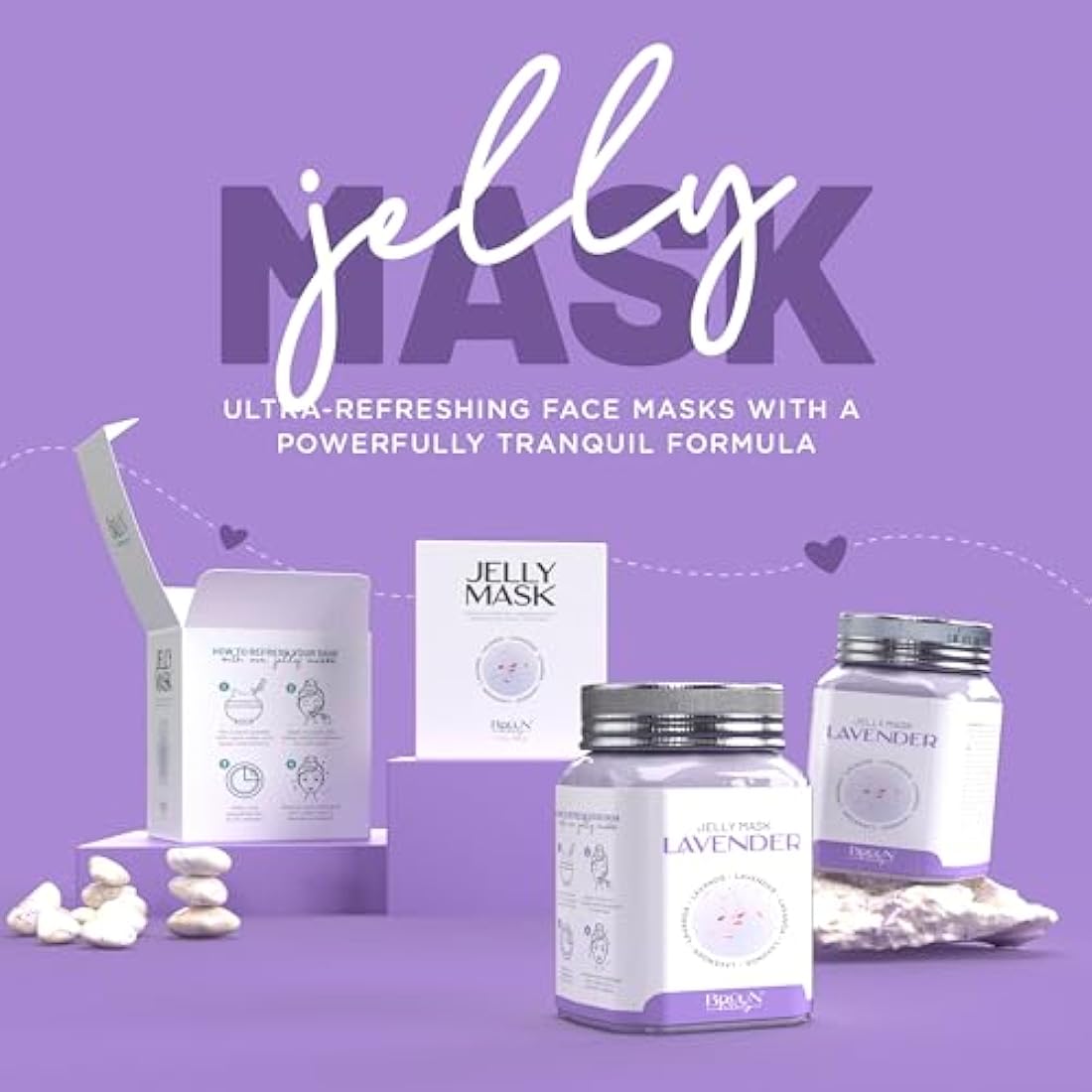 BRÜUN Lavender Jelly Mask – Moisturizing Peel-Off Rubber Face Mask