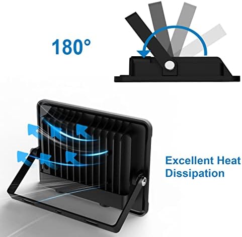 NATPOW 100W UV Black Light – IP66 Waterproof LED Floodlight (2 Pack)