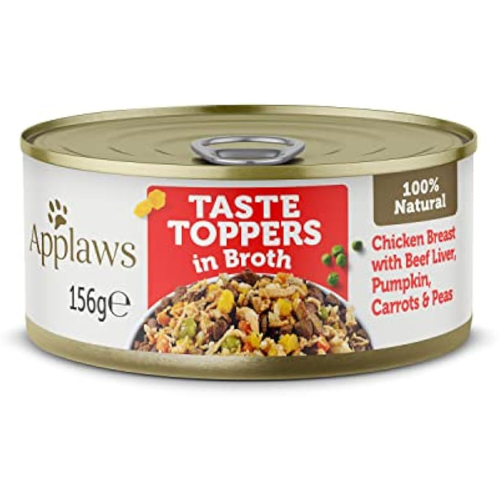 Applaws Natural Wet Dog Food - Chicken & Beef Liver in Broth (12x156g)