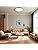 Schindora 36W Wooden LED Ceiling Light | Dimmable Oak Flush Mount 50cm