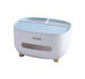 MHTECH Blue PVC Tissue Box | Multifunctional Desk Organizer & Pen Holder