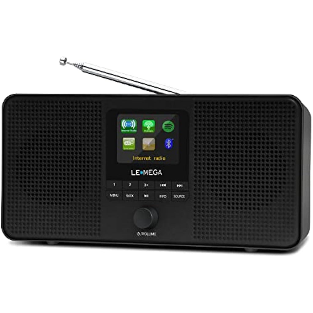 LEMEGA IR4S Portable Internet Radio | Stereo DAB+/FM & Bluetooth - Black