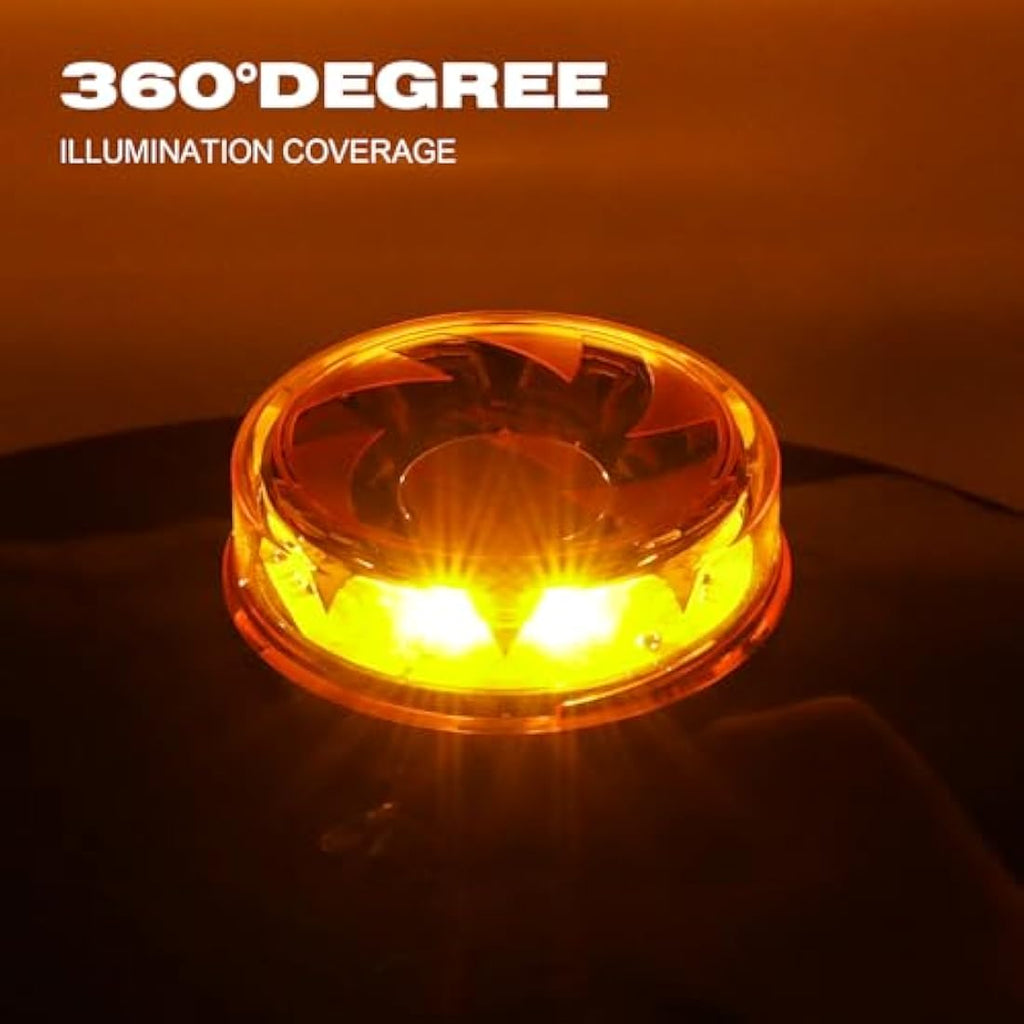 LED Amber Warning Beacon – 12/24V IP67 Waterproof Light