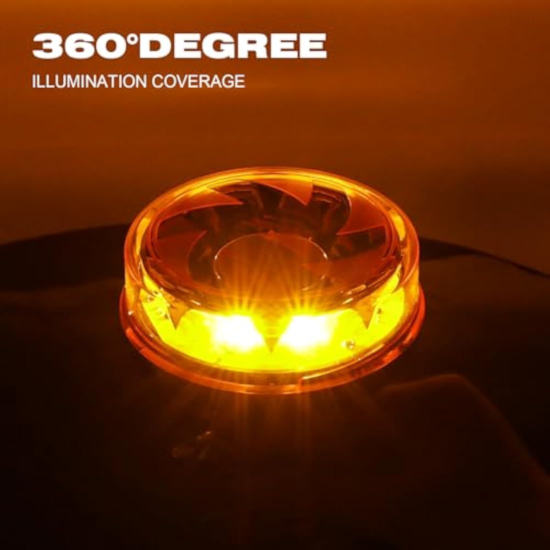 LED Amber Warning Beacon – 12/24V IP67 Waterproof Light