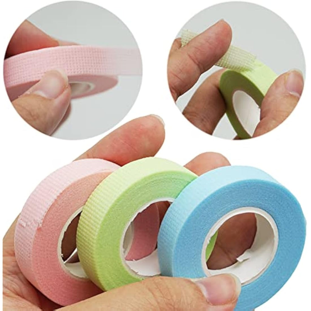 Jolof Store Eyelash Extension Tape – 3 Rolls Breathable Micropore Fabric