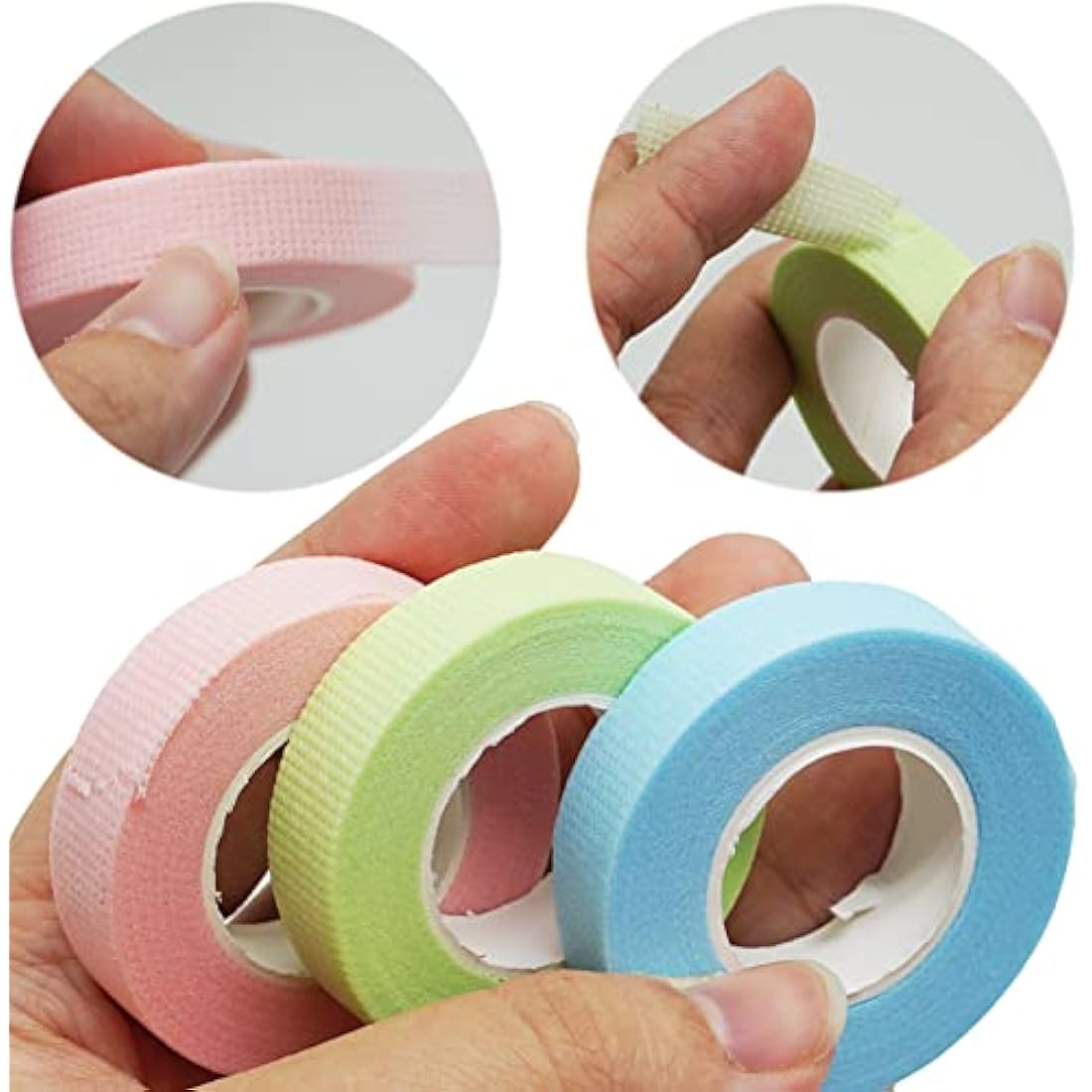 Jolof Store Eyelash Extension Tape – 3 Rolls Breathable Micropore Fabric