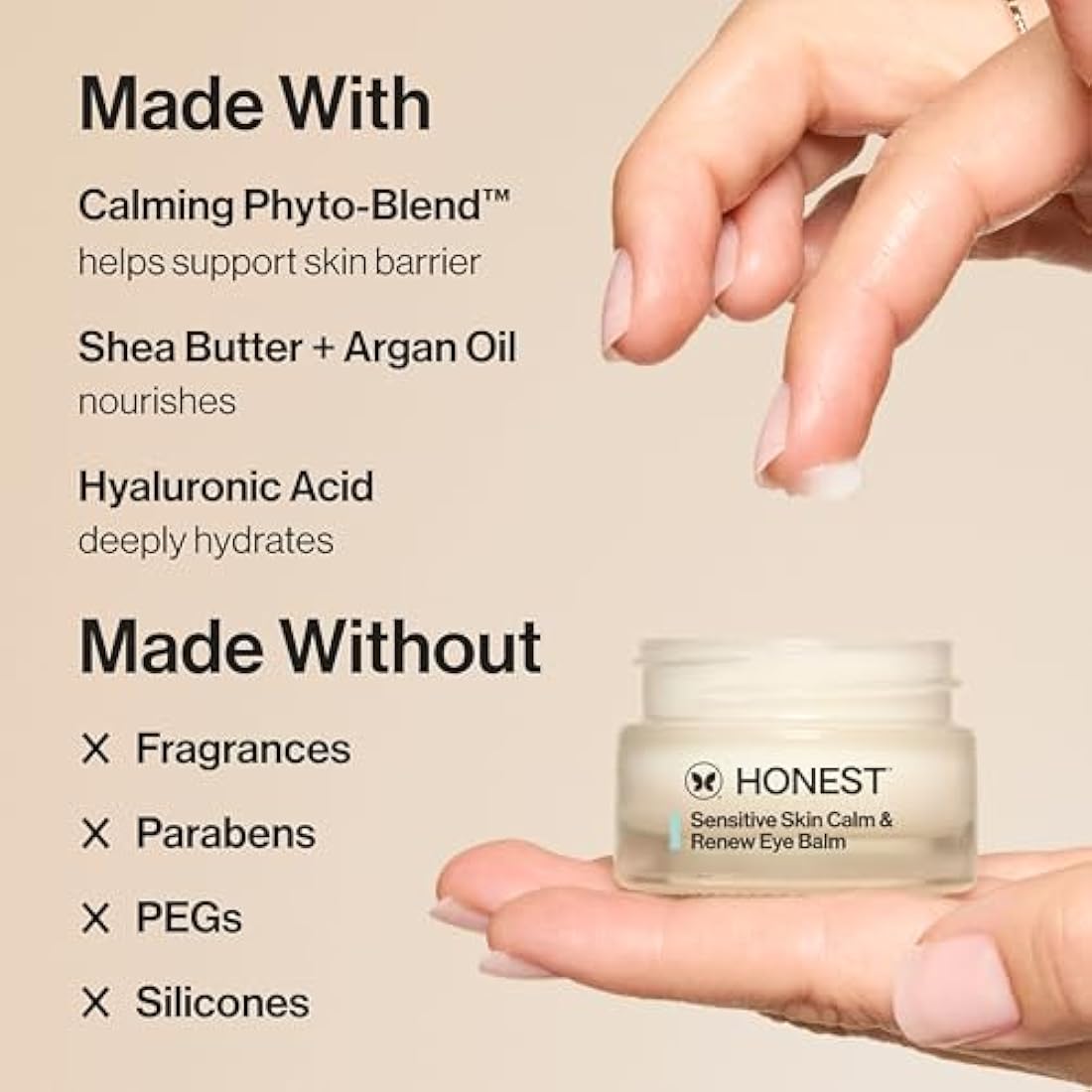 Honest Beauty Calm + Renew Anti-Aging Eye Balm with Shea Butter - 0.5oz