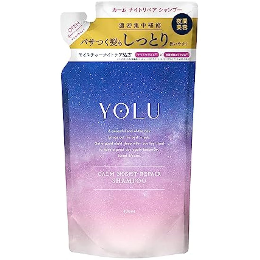 YOLU Calm Night Repair Shampoo Refill - 400ml Japanese Hair Care