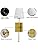 Jolof Store Modern Wall Sconces Set of 2 | White Fabric & Brushed Brass