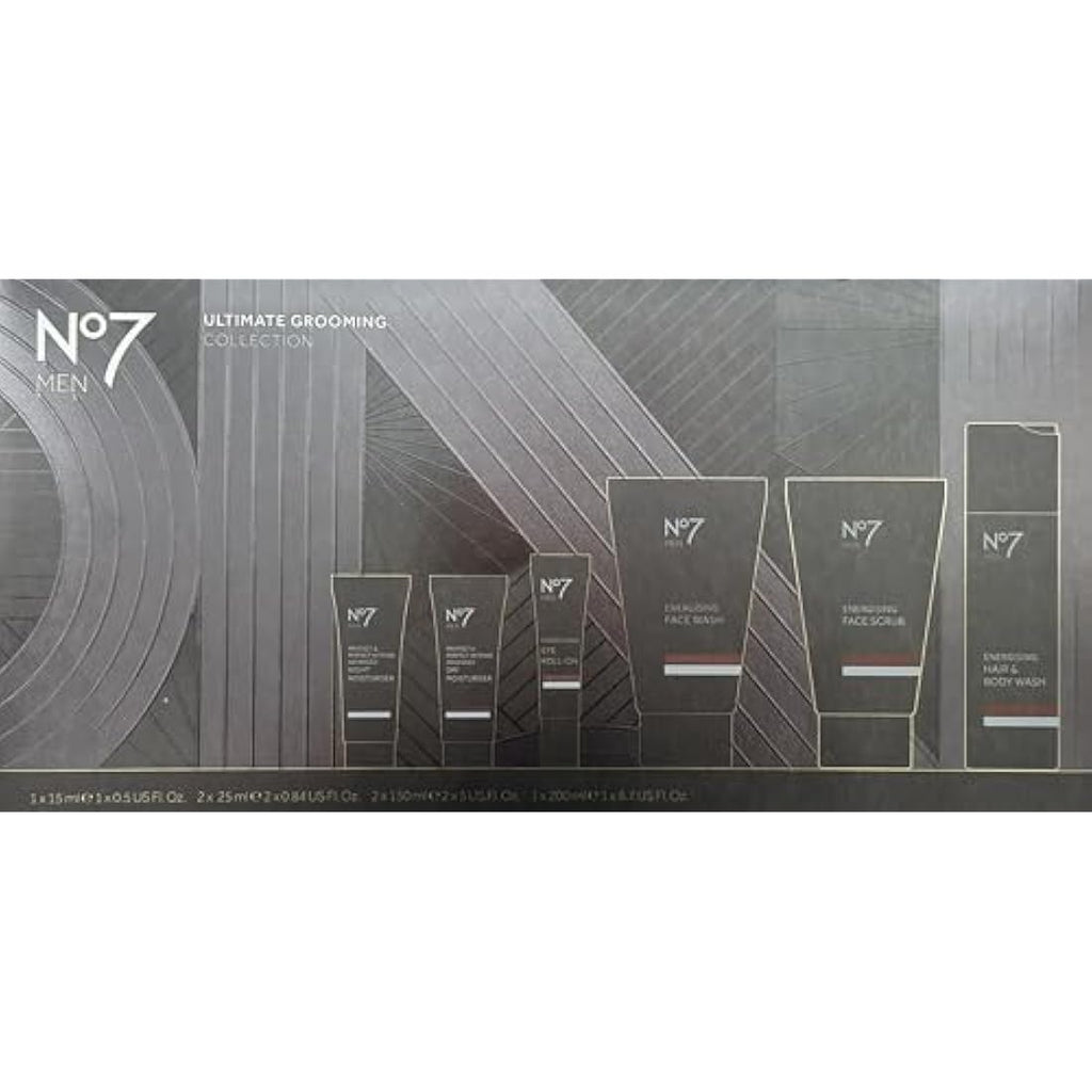No7 Men Ultimate Grooming Collection Gift Set | 7-Piece Skincare Kit