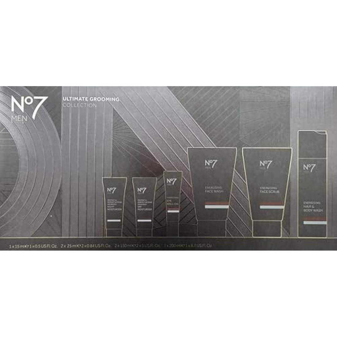 No7 Men Ultimate Grooming Collection Gift Set | 7-Piece Skincare Kit