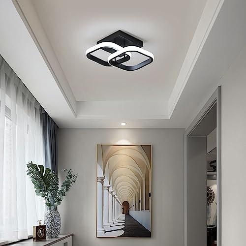 EIDISUNY Modern Square LED Ceiling Light – Dimmable 22W Remote Control Lamp