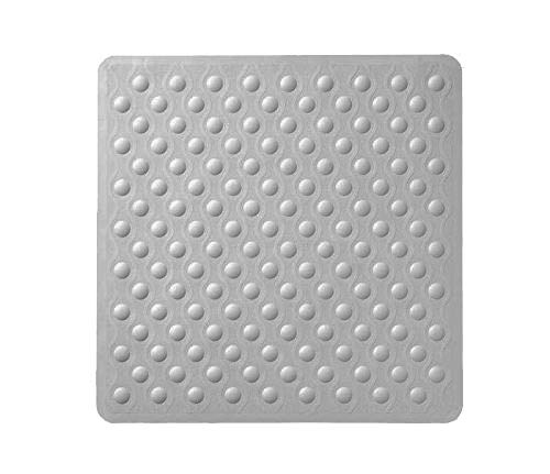 aztex Anti-Fungal Non-Slip Rubber Shower Mat with Suction Cups – Slate