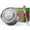 Blockhütte Stainless Steel Lunch Box – 1800ml Round Leakproof Bento