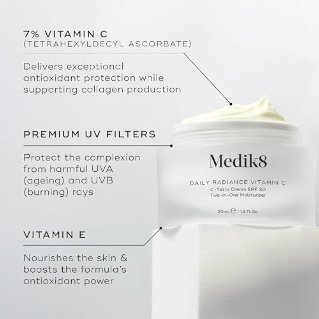 Medik8 Daily Radiance Vitamin C – SPF 30 Face Moisturiser - 50ml