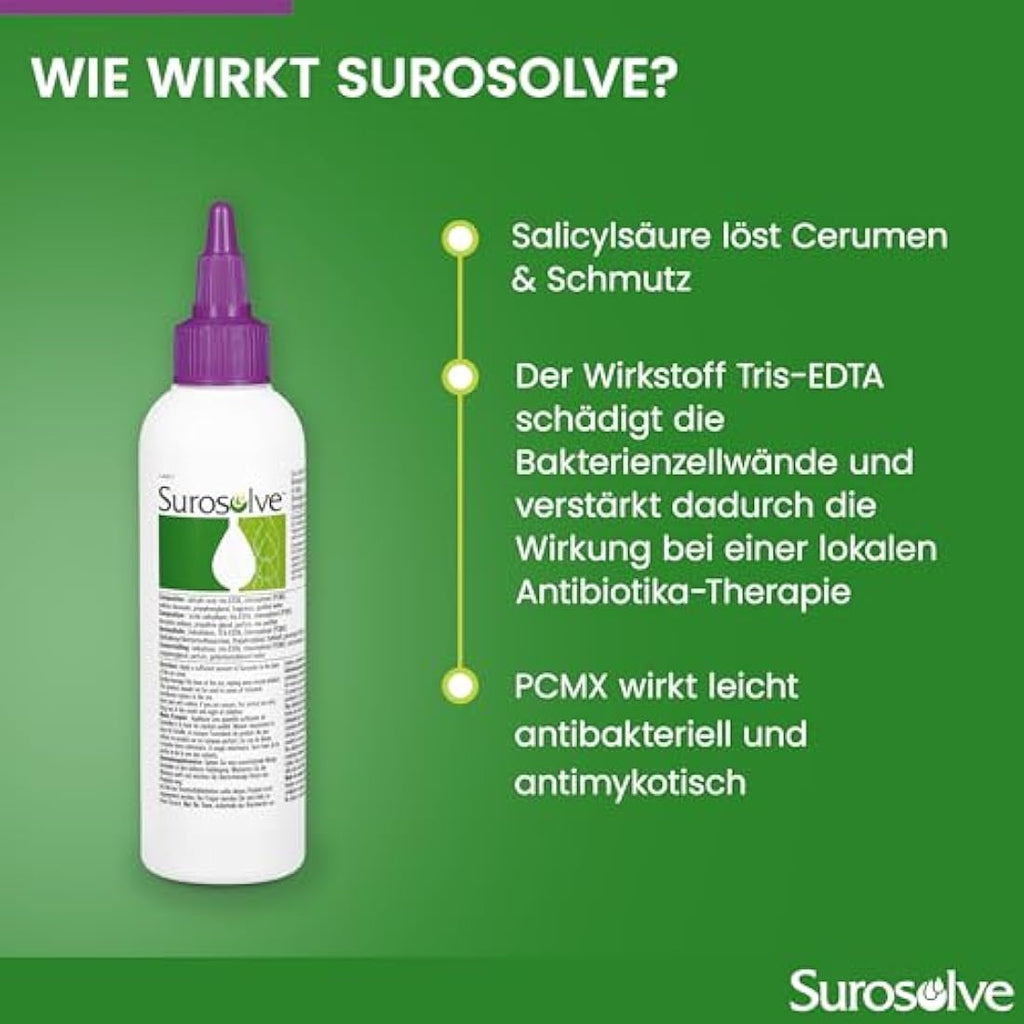 Fidavet Surosolve Ear Cleaner for Dogs and Cats - 125ml Pet Hygiene