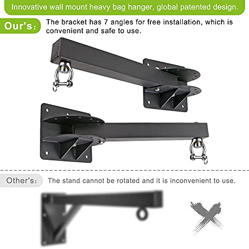 BeneLabel Heavy Duty Punch Bag Bracket | 360° Silent Wall Mount