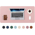 DOBAOJIA Large PU Leather Desk Pad | Waterproof Mouse Mat - Pink