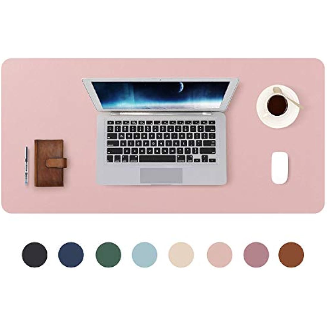 DOBAOJIA Large PU Leather Desk Pad | Waterproof Mouse Mat - Pink