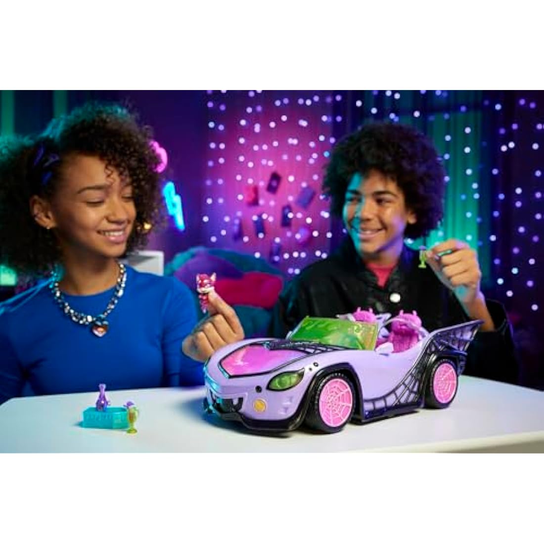 Monster High Ghoul Mobile Toy Car | Purple Convertible with Pet
