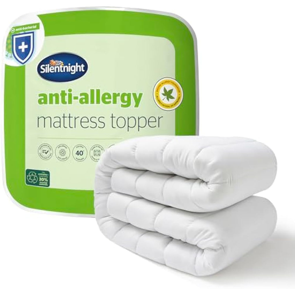 Silentnight Anti-Allergy King Mattress Topper – Thick Hypoallergenic Pad