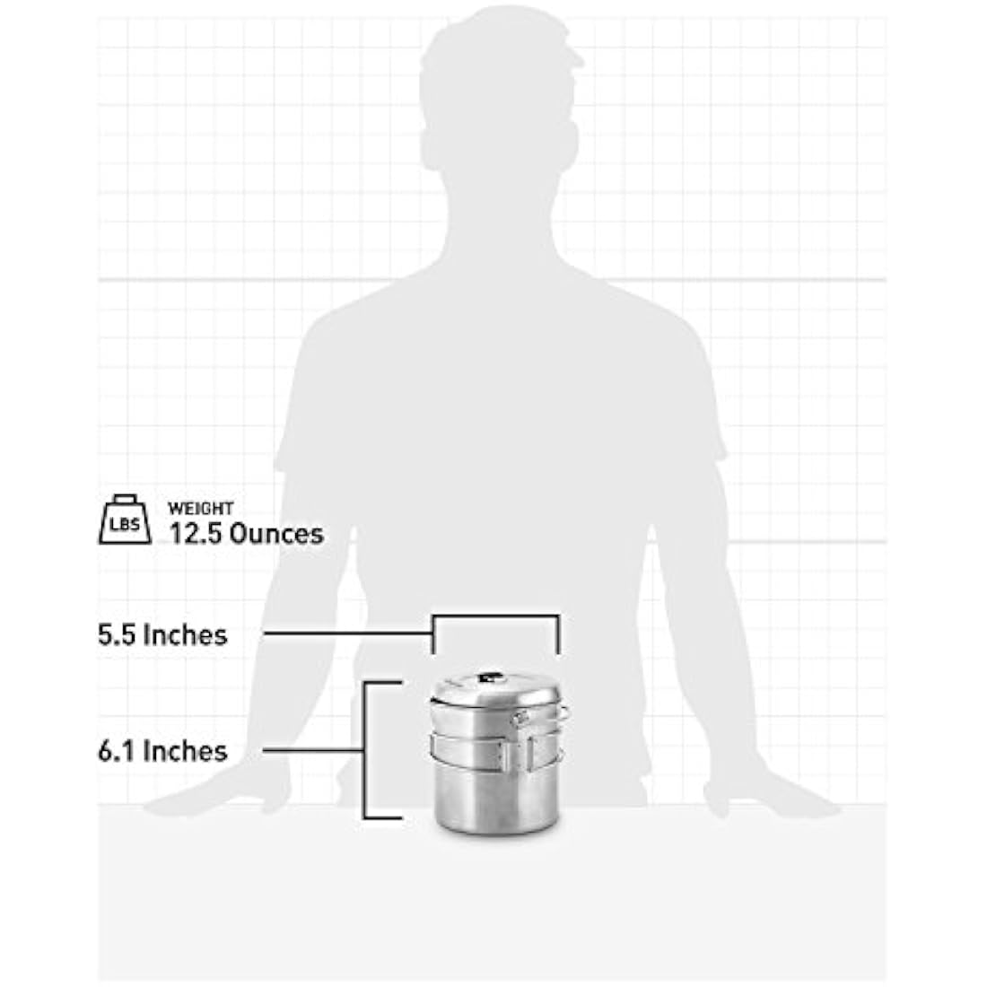 Solo Stove Pot – 1800ml Stainless Steel Backpacking Cooking Pot