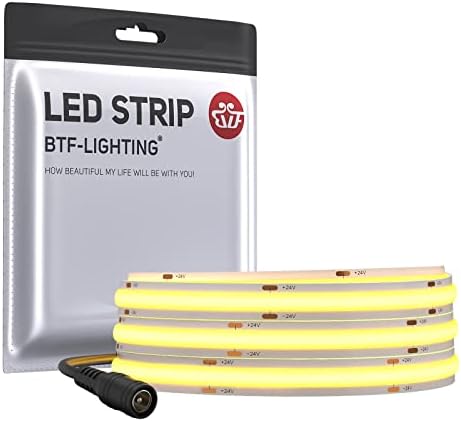 BTF-LIGHTING FCOB LED Strip | 528 LEDs/m Natural White 24V 10mm Tape