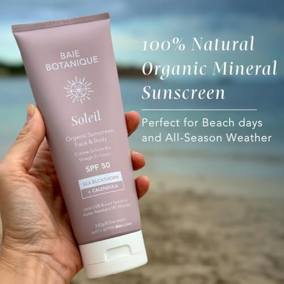 Baie Botanique SPF 50 Mineral Sunscreen | Organic Reef Safe - 240g