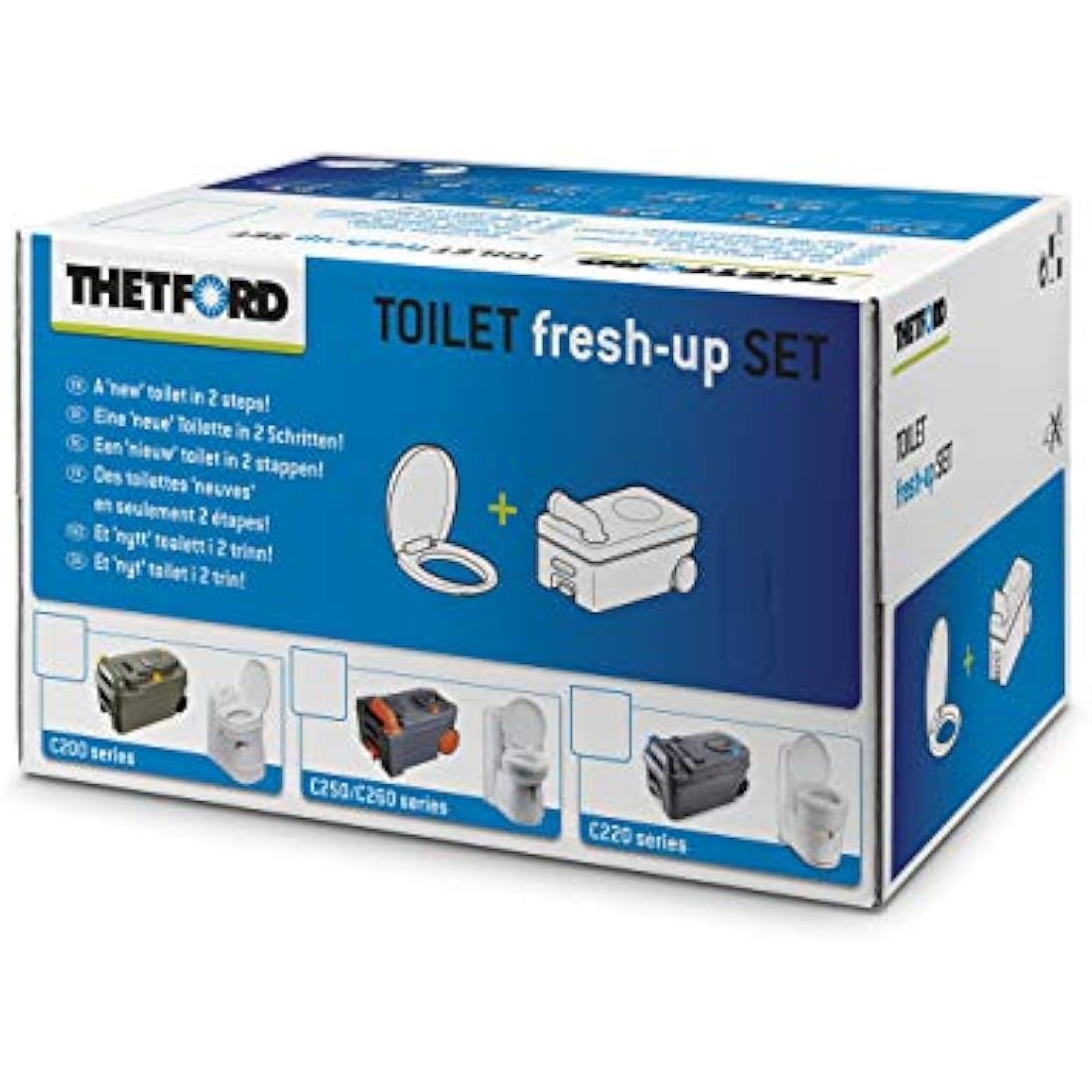 Thetford C220 Fresh-Up Set – Toilet Seat and Waste Tank with Wheels