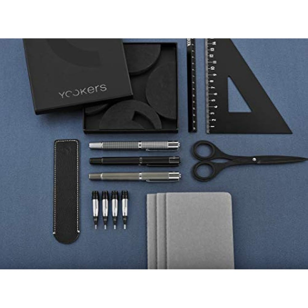Yookers Metis Refillable Fibre Pen - Matt Black Lacquer 1.0mm Tip
