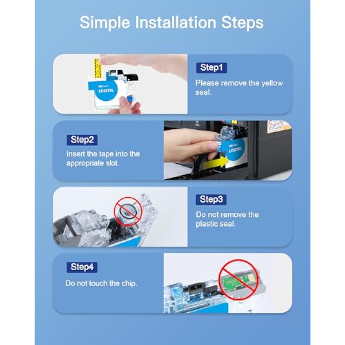 GPC Image LC421XL Compatible Ink Cartridges for Brother DCP-J1050DW, 8-Pack