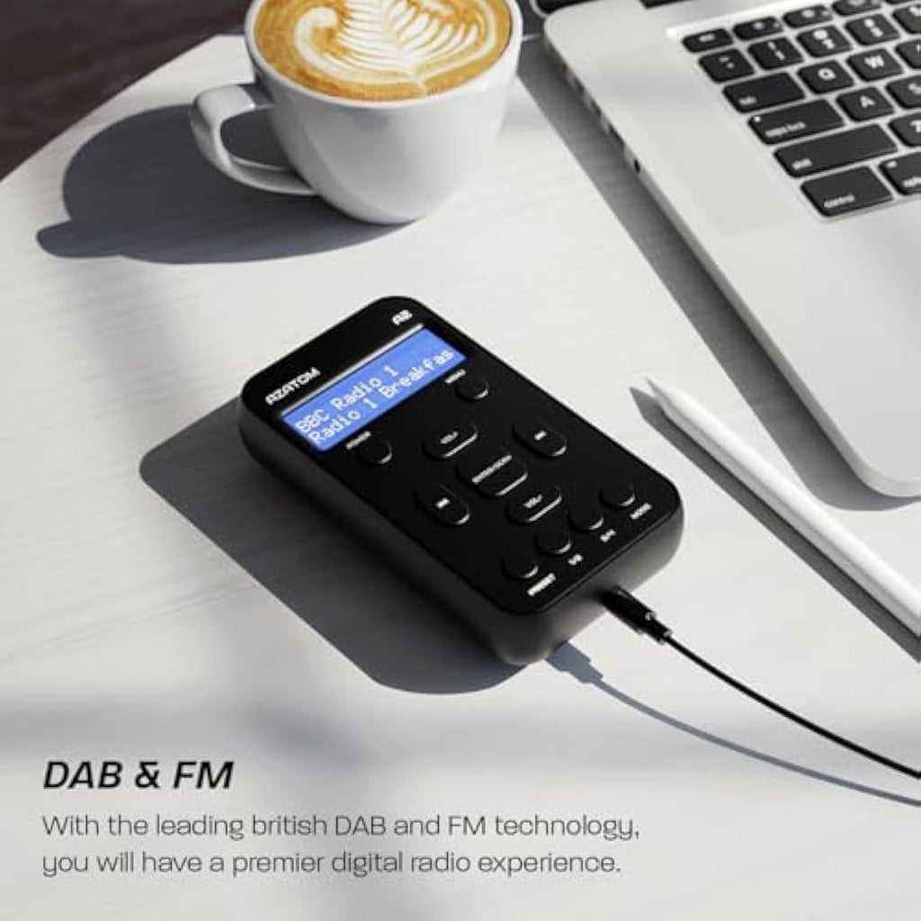 Azatom A2 Portable DAB/DAB+ & FM Digital Radio with Sports Earphones