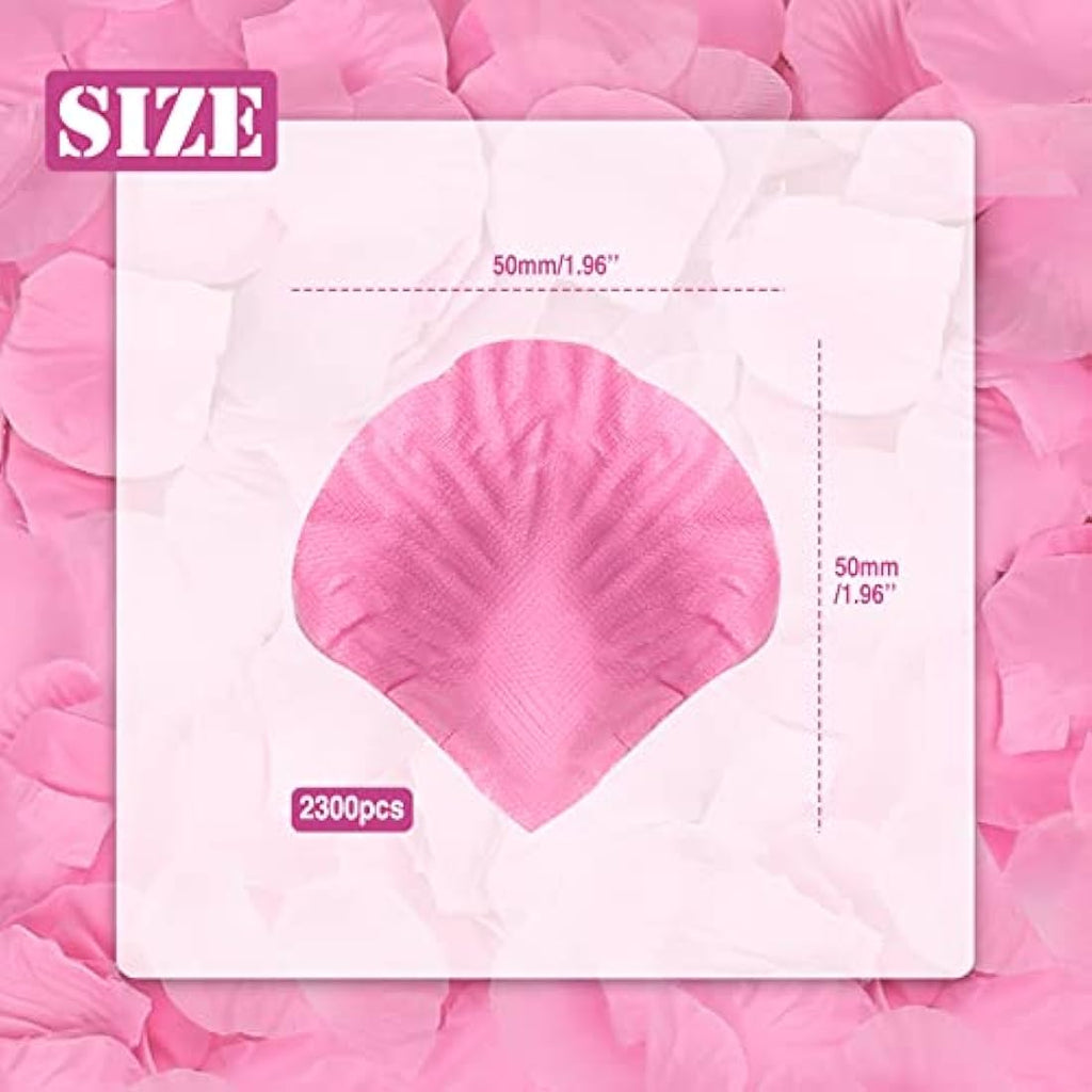 Jolof Store 2300pcs Pink Artificial Silk Rose Petals for Wedding Decor