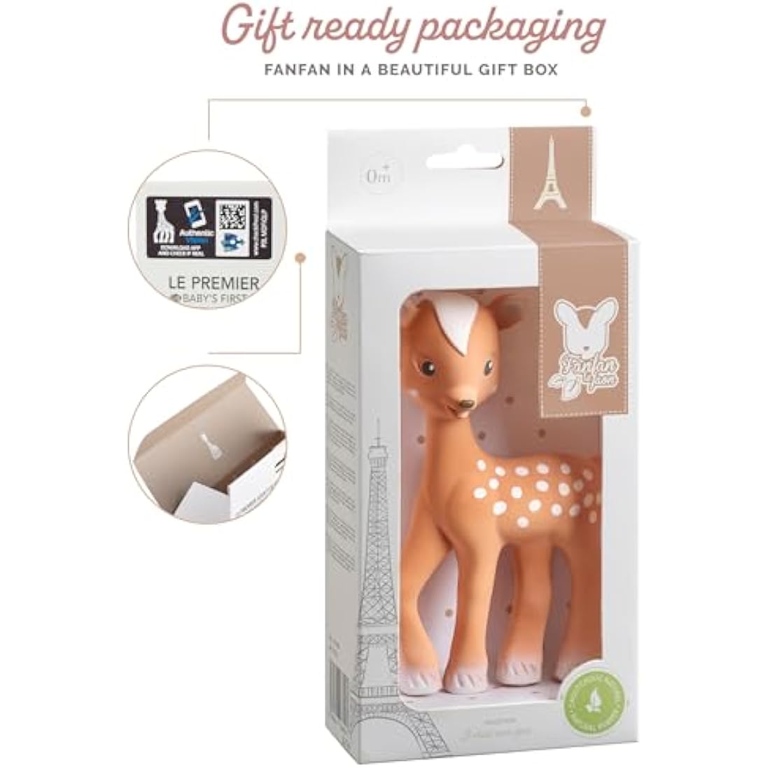 Sophie la Girafe Fanfan the Fawn – Natural Rubber Baby Teething Toy