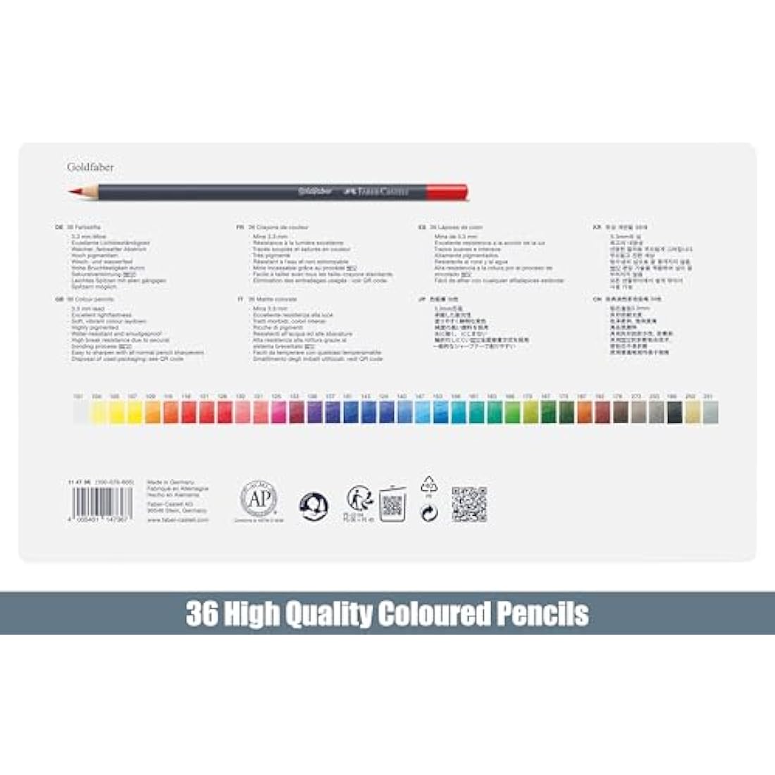 Faber-Castell Goldfaber Colour Pencil Set of 36 with A4 Sketch Pad