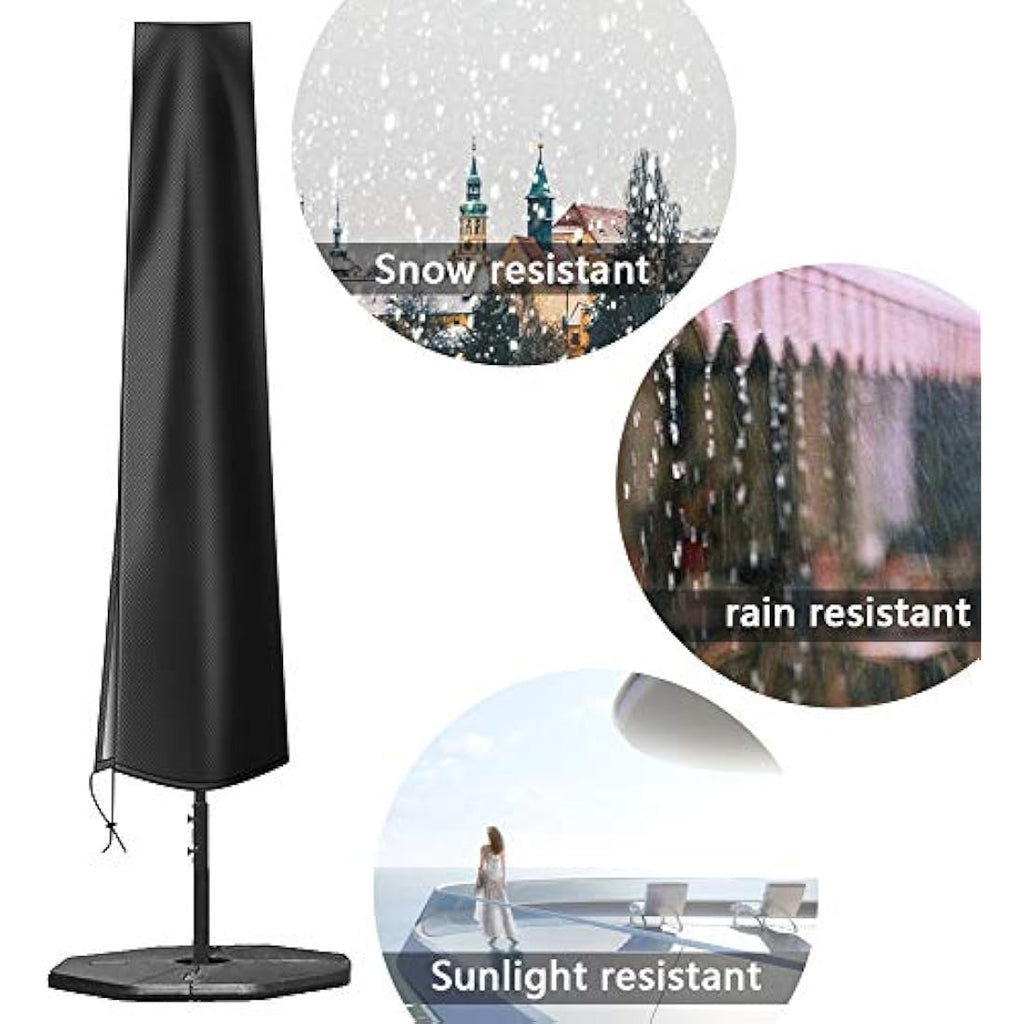 OKPOW Waterproof Parasol Cover | 600D Oxford Fabric Patio Umbrella Cover