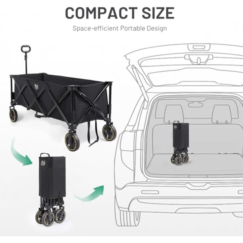 Timber Ridge 300L Heavy Duty Folding Wagon – Large Festival Trolley