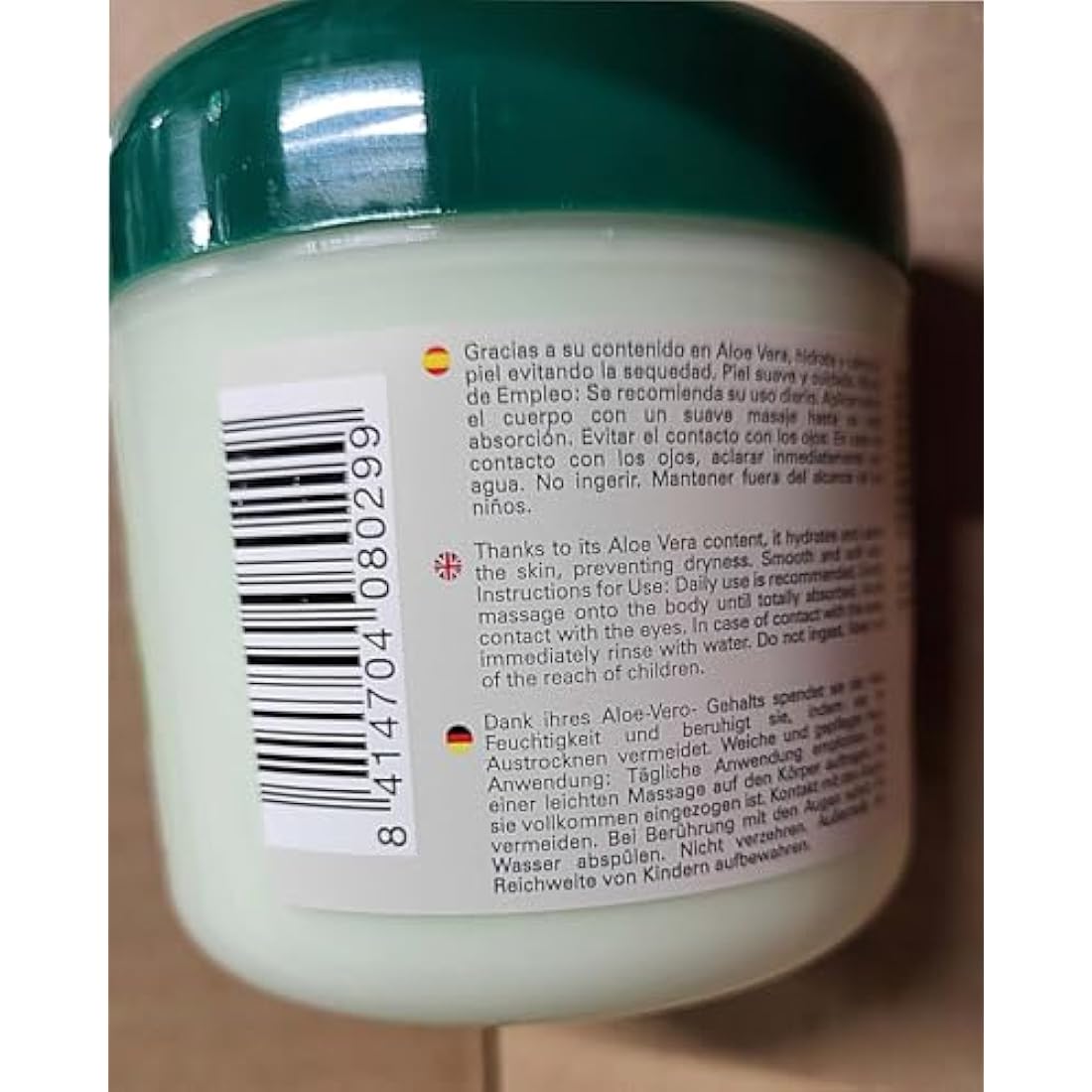 Tabaibaloe Premium Aloe Vera Face and Body Cream - 4 x 300ml Units