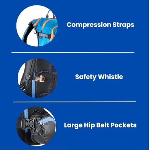 TerraWest Core Avalanche Kit – Ski Backpack with Shovel and Probe (Blue)