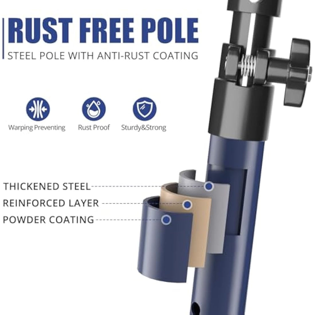 XINQIAO Third Hand Support System | Steel Cabinet Jack & Drywall Pole, 2PC
