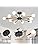 JIINOO 10-Light Semi Flush Mount Ceiling Light | Modern Black Chandelier